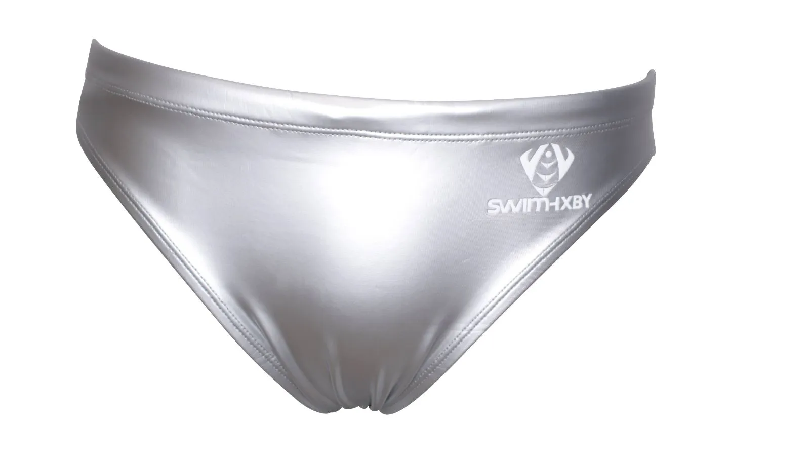 SWIMHXBY 競泳水着 メンズ シルバー エナメル調 PU 180