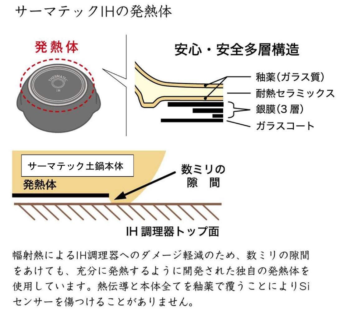 特価商品スズ木,サーマテック IH直火対応 土鍋 7号1-2人用 ハーモニー