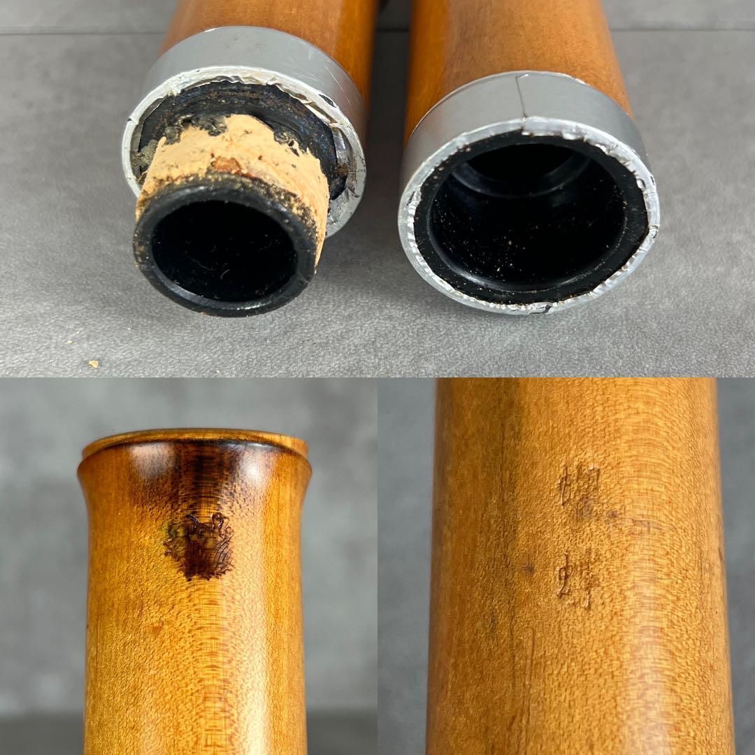 蝴蝶宝　尺八　琴古流　唄口バチ型　2尺2寸　木製　直管　節あり　印あり　現状品 蝴蝶宝 尺八 琴古流 唄口バチ型 2尺2寸 木製 直