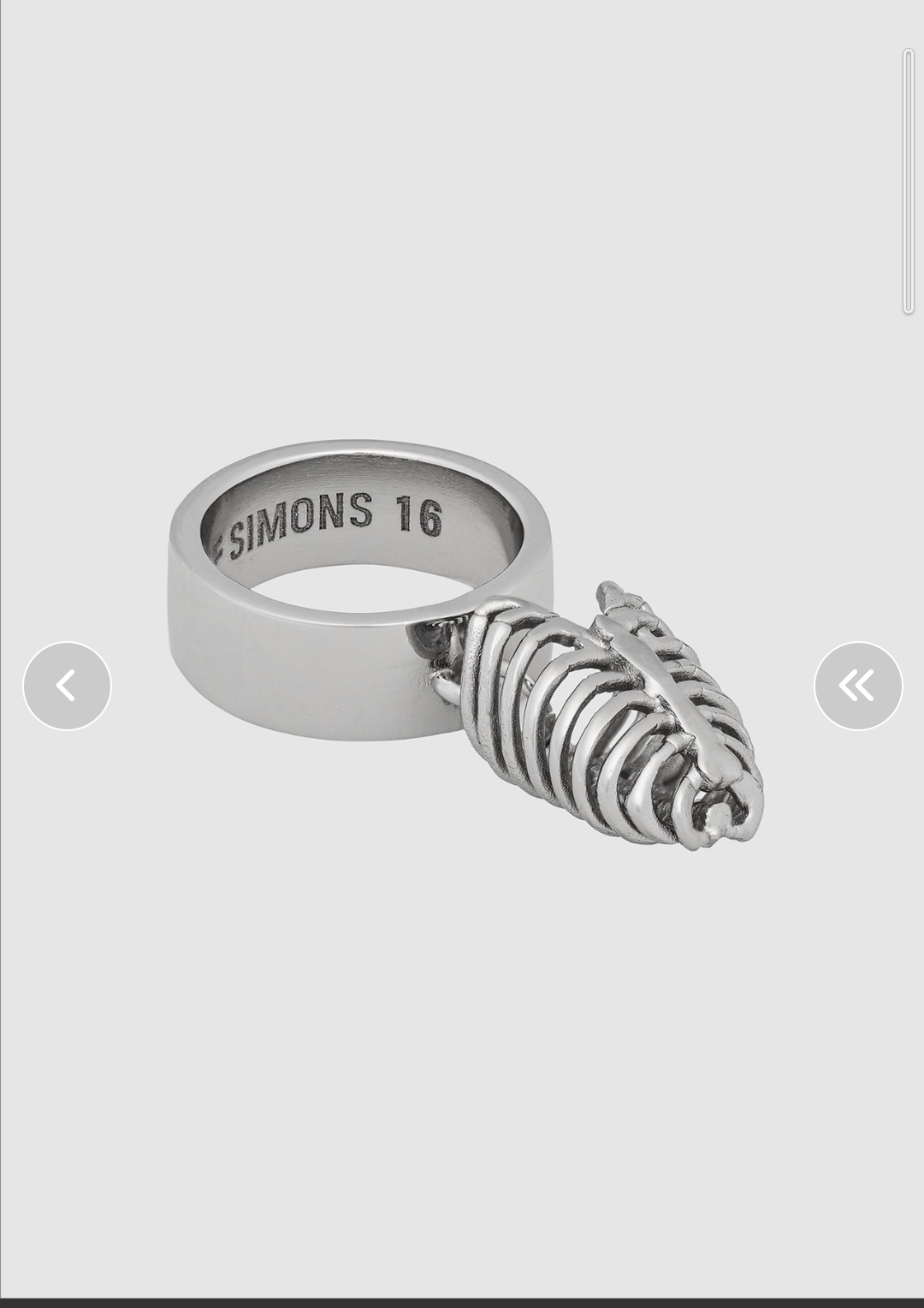 指輪 ラフシモンズRAF SIMONS Rib cage charm ring www.krzysztofbialy.com