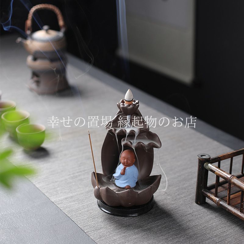 磁器 香炉 仏手蓮華倒流香炉 檀香炉 薫香炉 装飾品 工芸品 置物 Amazon｜創意蓮華禅意仏手倒流香、流川香、香炉 おしゃれ、お香