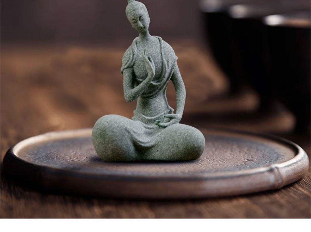 北魏仏 仏像 仏微景観 魚鉢 造景 築山デスクトップ置物 茶寵