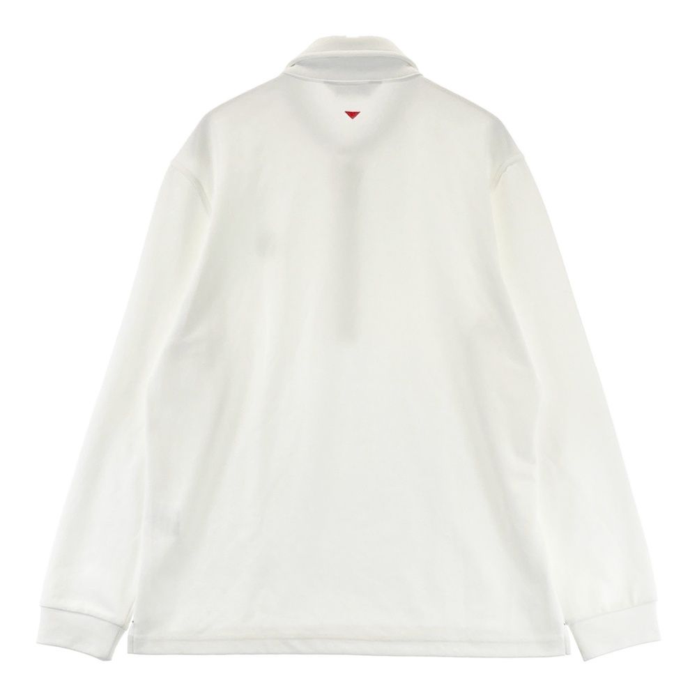 【サイズ L美品】アンパスィ　長袖モックネックシャツ　ゴルフ　ボーダー　メンズ 公式・アウトレット】スムース長袖モックネックシャツ（メンズ