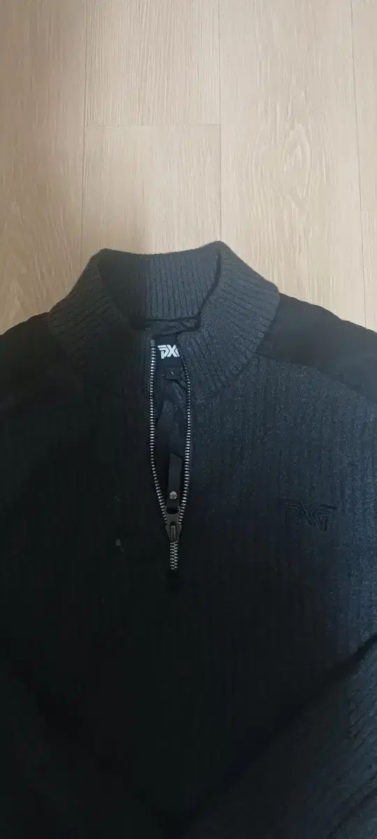 PXGゴルフウェア メンズ ハーフネック ニット L ダークグレー