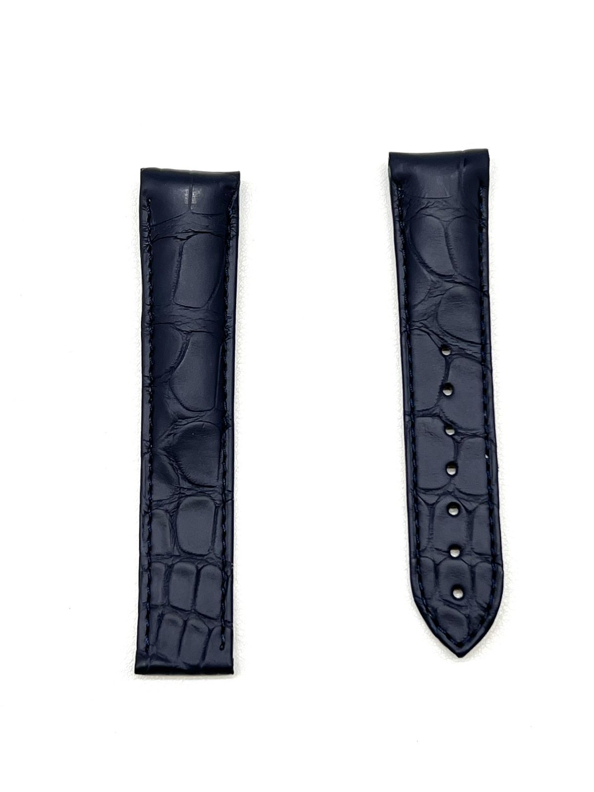 し*k様 オメガ　OMEGA 純正ストラップベルト　アリゲーター　ネイビー ✨新品✨OMEGA オメガ 時計ベルト 純正アリゲーターストラップ