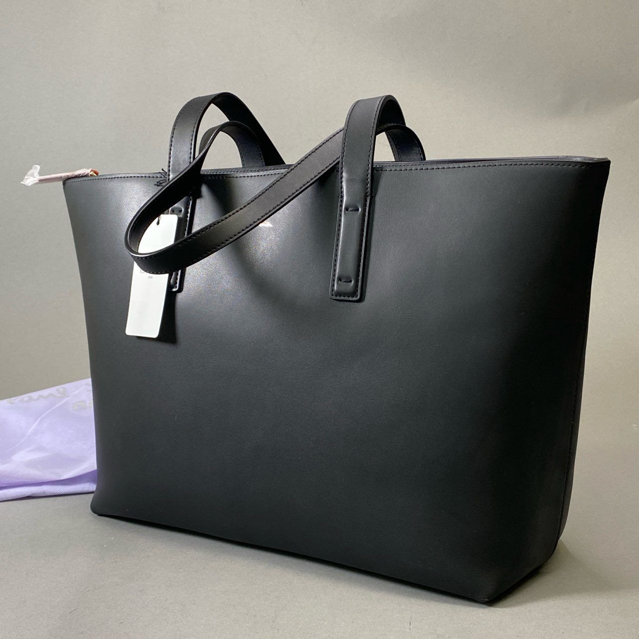 Bj3 ♥ Paul Smith ポールスミス レザートートバッグ ブラック Leather マルチストライプ ビジネス カバン 鞄 タグ付t18r