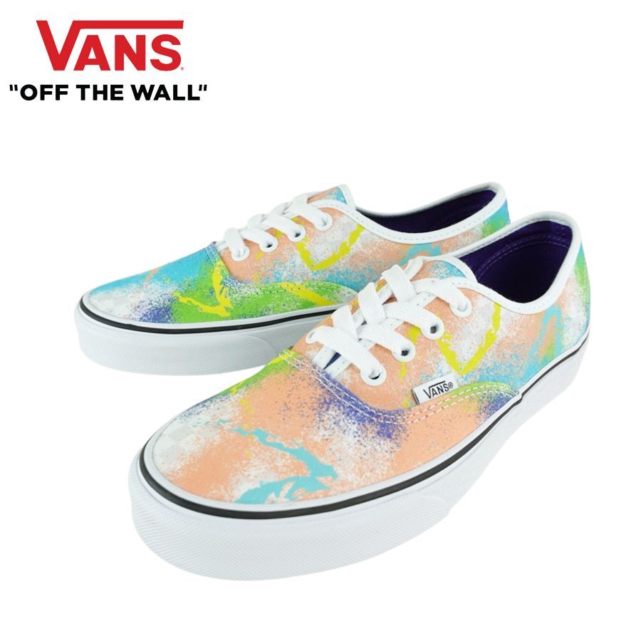 バンズ VANS ヴァンズ AUTHENTIC オーセンティック 【箱無し】 (RETRO MART)MULTI/TRWHT(レトロ/マルチトゥルーホワイト) メンズ レディース シューズ スニーカー 白 黄色 赤 青 レインボー