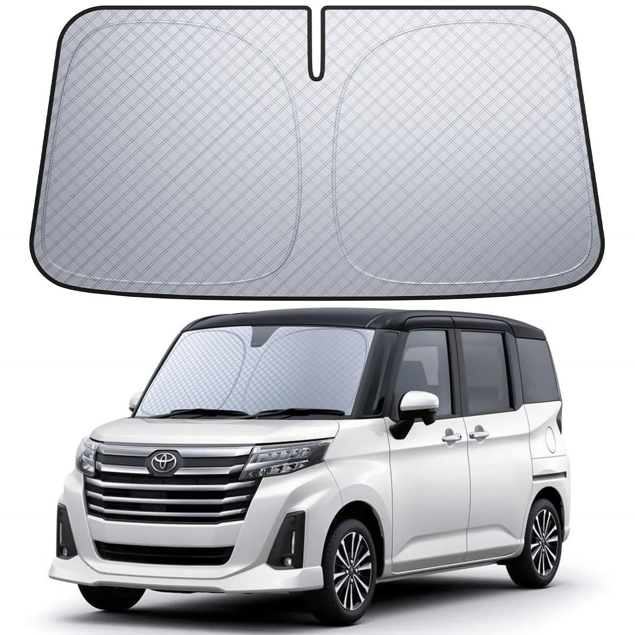 新品 【6層断熱素材】 Lamicall トヨタ ルーミー タンク フロントガラス サンシェード : 車サンシェード 日除け 車 クルマ フロントサンシェード 車用 フロントガラス サンシェード 折り