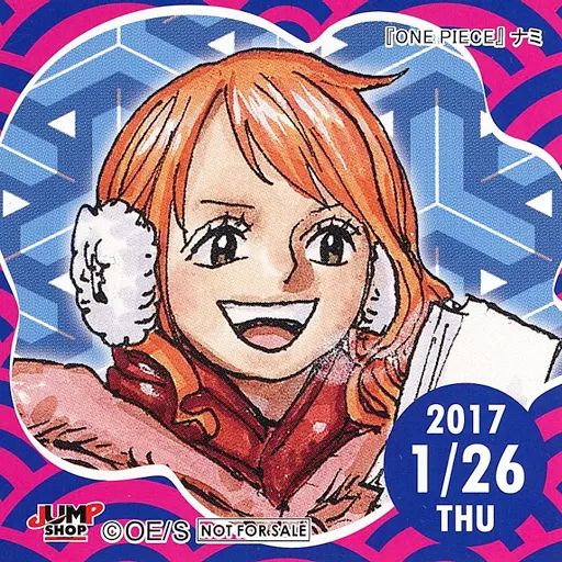 ワンピース ジャンプショップ365日ステッカーナミワンピース2017年7月3
