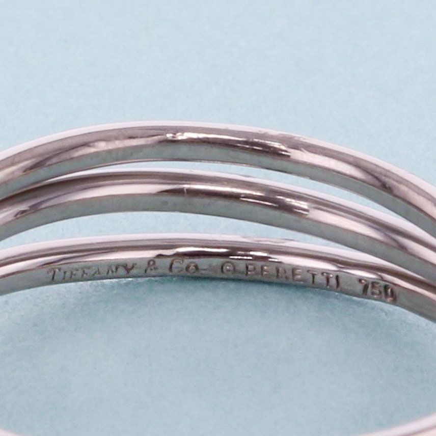 ティファニー　ウェーブ3ロウ　アクアマリン　リング　♯ ティファニー ウェーブ3ロウ アクアマリン リング ♯