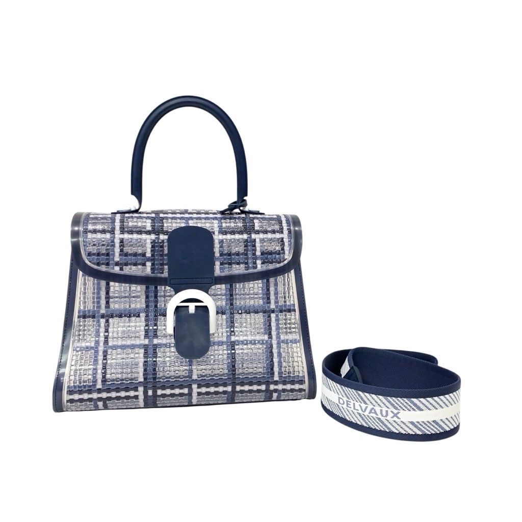 DELVAUXデルヴォー ブリヨン MM ネイビー ハンドバッグ トップハンドル DELVAUX デルヴォー ブリヨン MM ドリーマー PVC ラバー 限定