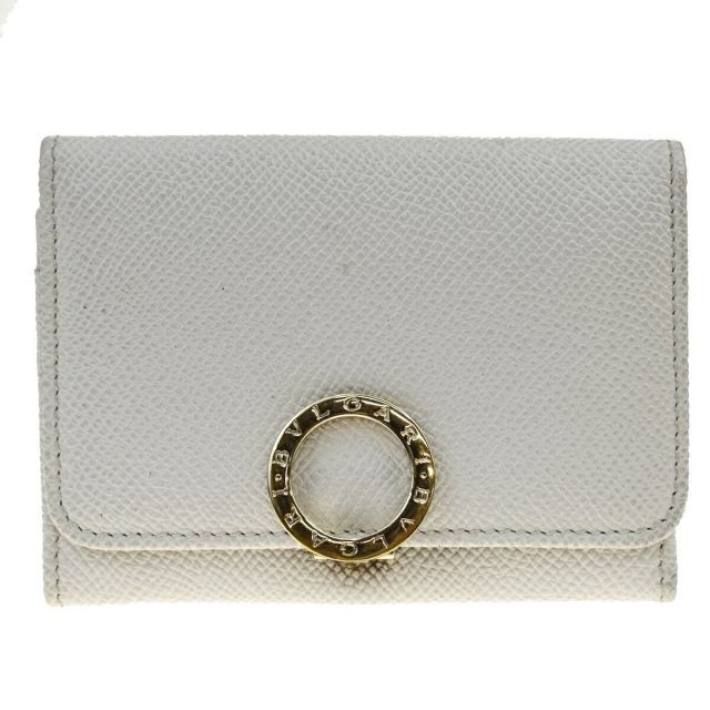 【中古】 ブルガリ(Bvlgari) レザー カードケース ホワイト 01FB733