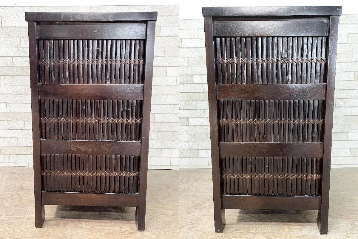 着物箪笥 和箪笥 表面材天然杢単板カリン 2段分離