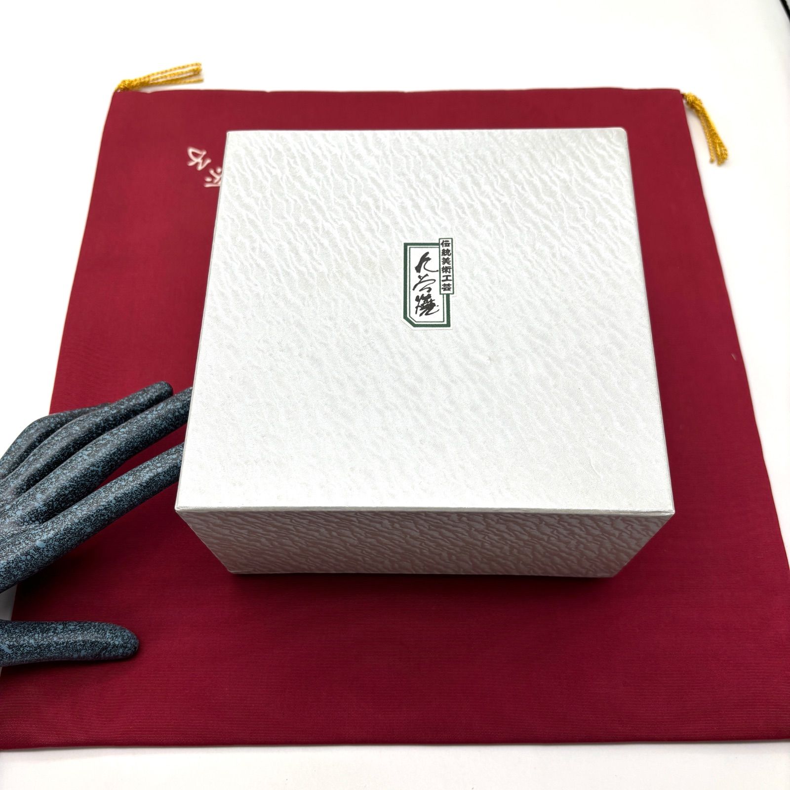 ❗️値下げ❗️【未使用品】九谷焼 青良窯 香炉 赤富士 九谷焼の販売 うつわの五彩庵