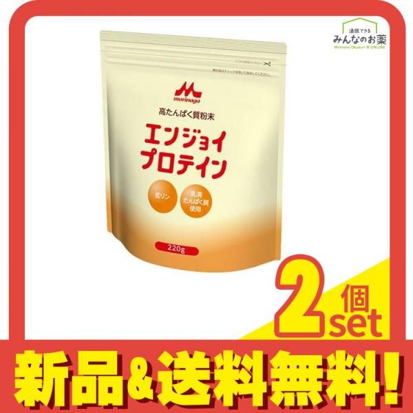 森永 高たんぱく質粉末 エンジョイプロテイン 220g 2個セット