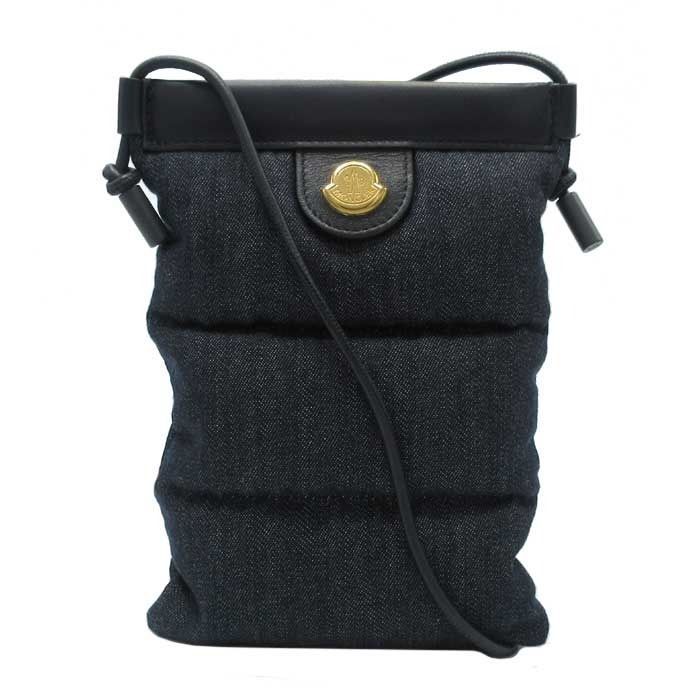 モンクレール 6B00001 M4042 77A デニム系 バッグ ショルダーバッグ MONCLER モンクレ キャンバス パフィース マホケース スマホショルダー アウトレット レディース