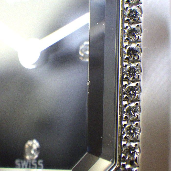 シャネル CHANEL 腕時計 プルミエール H2434 ダイヤベゼル 4ポイント ダイヤインデックス オクタゴナル ブラック文字盤 ラバー ベルト SS クオーツアナログ WWW_SMP1DAWEKUDUS_SCH_ID