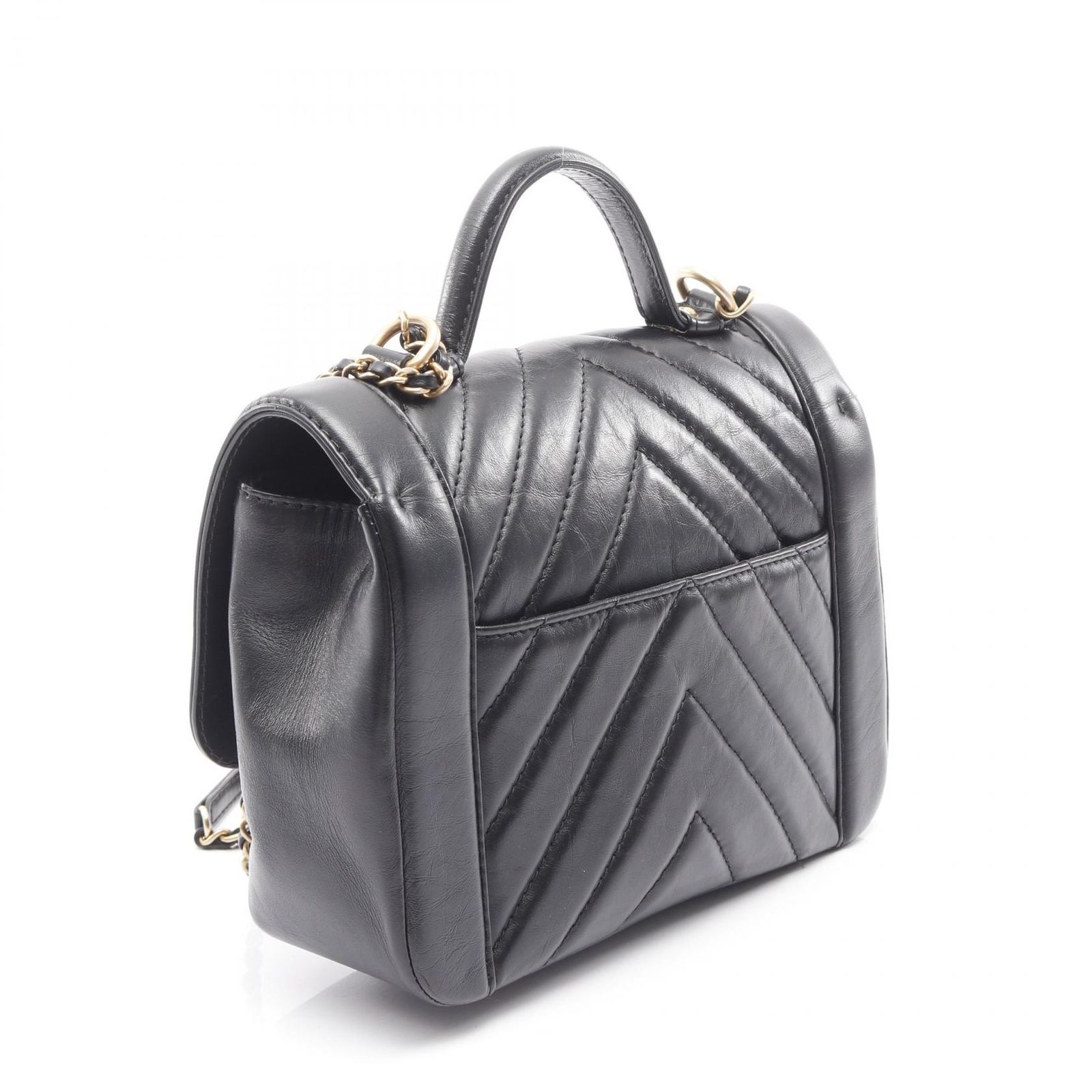 シャネル CHANEL ショルダーバッグ ブラック カーフ（牛革