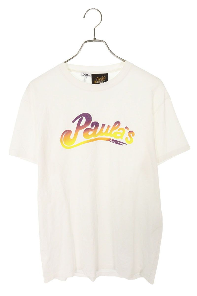【美品】ロエベ　パウラズイビザ　Tシャツ ロエベ H616341X19 パウラズイビザ ロゴプリントTシャツ メンズ