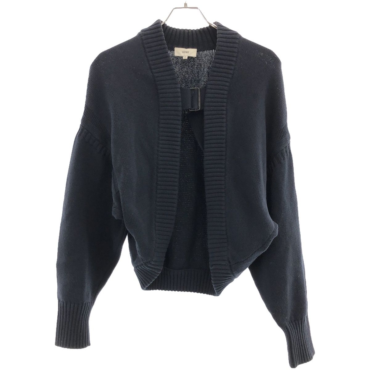 HYKE - HYKE ハイク 21SS C/N GANSEY SWEATER BOLERO ボレロカーディガン 211-11228 ネイビー 2 HYKE ハイク 21SS C/N GANSEY SWEATER BOLERO ボレロカーディガン 211