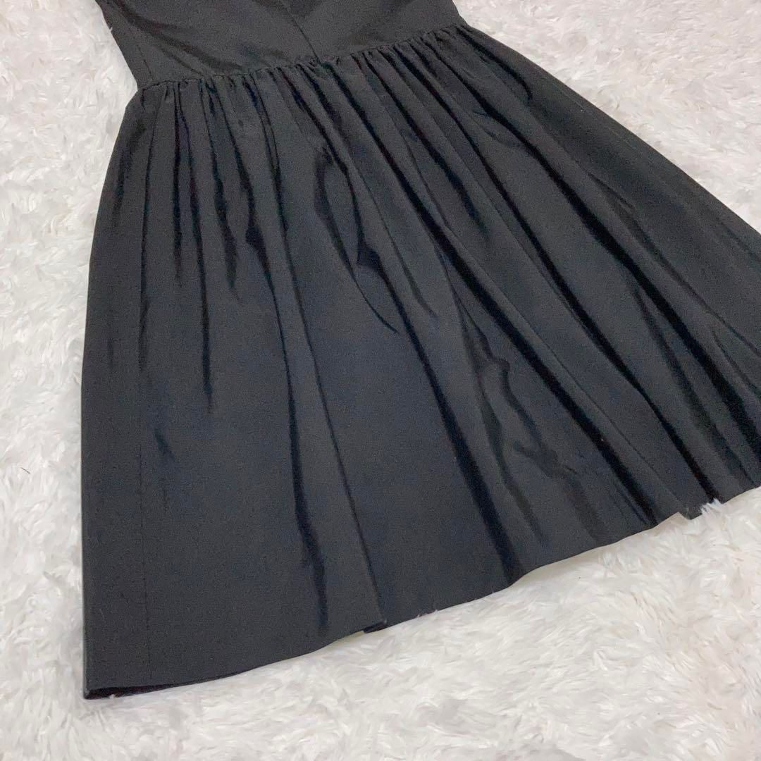 【極美品】YOKOCHAN パフスリーブドッキングワンピース 40 黒 極美品】YOKOCHAN パフスリーブドッキングワンピース 40 黒