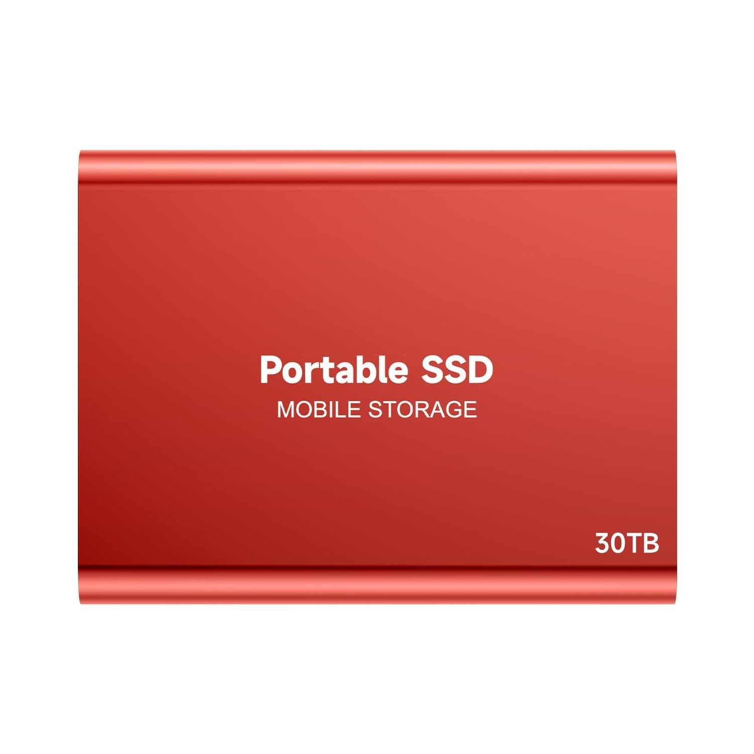 色: 30TB】外付けSSD ポータブルSSD 新しいアップグレードされた外付