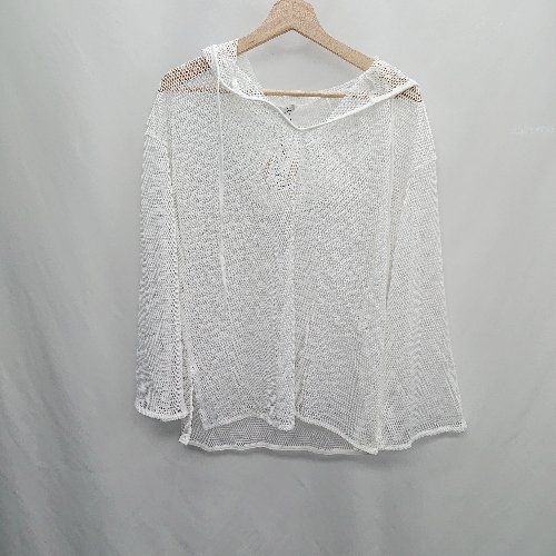 yori ダブルフレアメッシュパーカー　ホワイト ダブルフレアメッシュパーカー | all item| yori