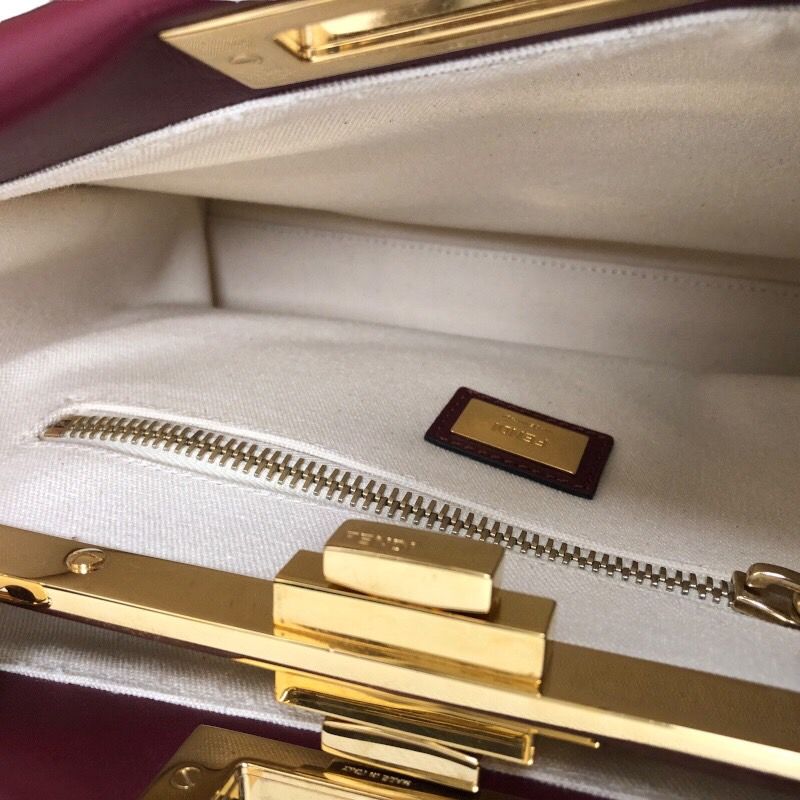 フェンディ FENDI ピーカブーレギュラー 8BN290 アイボリー/ボルドー  