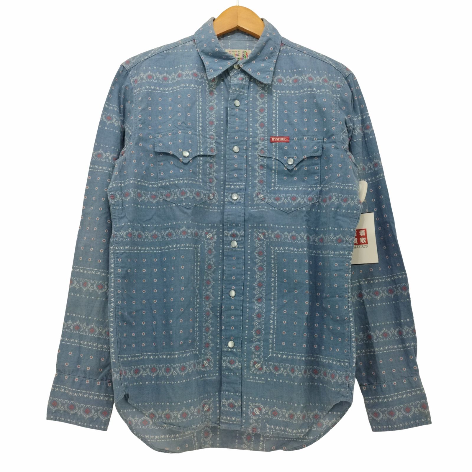 ヒステリックグラマー HYSTERIC GLAMOUR バンダナ柄 ウエスタンシャツ