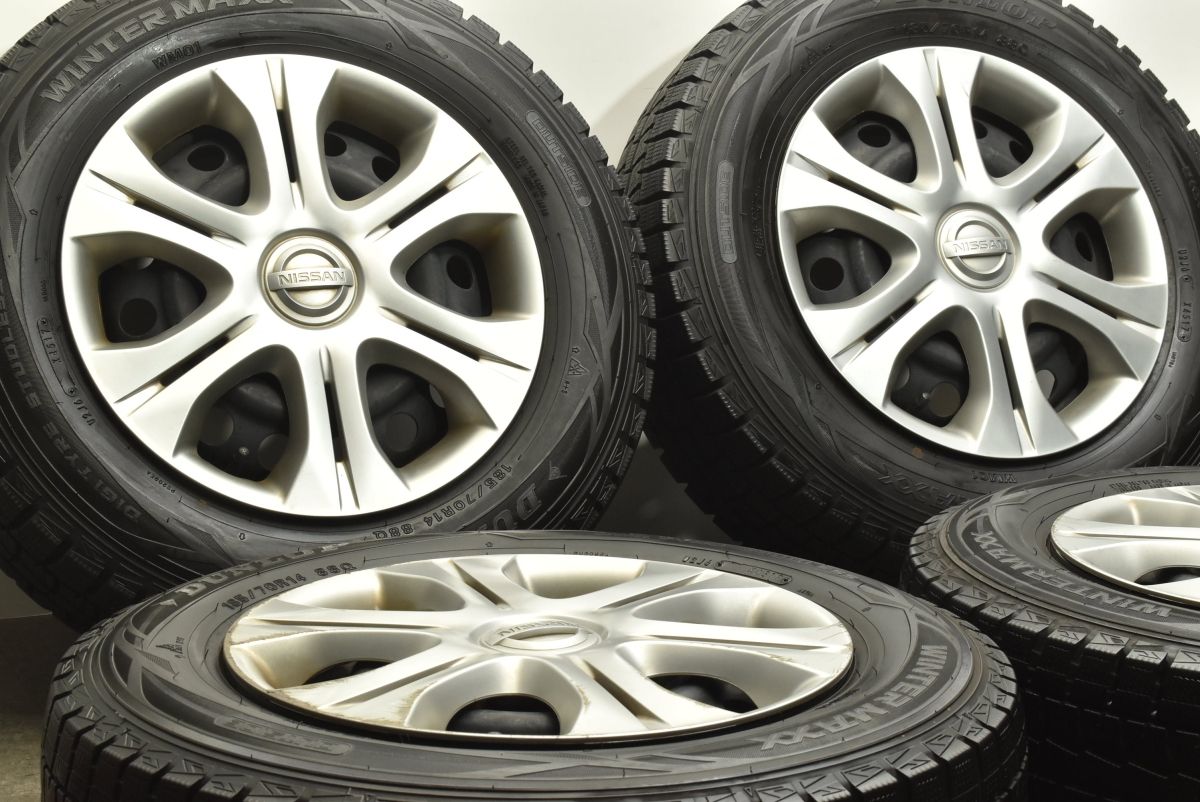 良好品】ニッサン ノート 純正 14in 5.5J+40 PCD100 ダンロップ