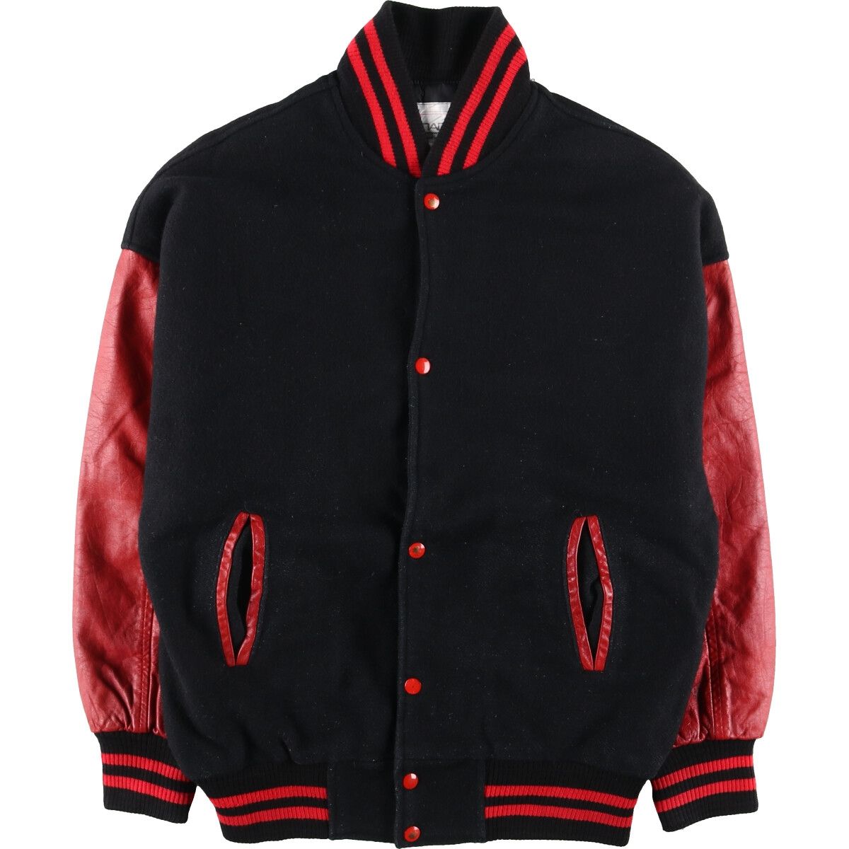 古着 90年代 CANADA SPORTSWEAR 袖革ウールスタジャン アワード 