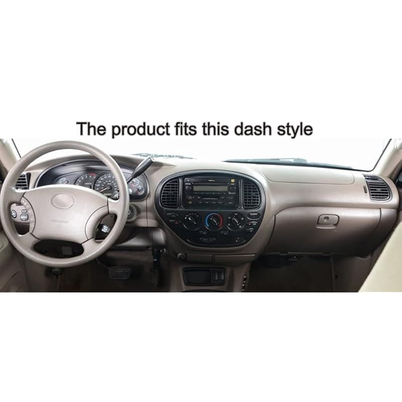 Fcovergurus ダッシュカバーマット カスタムフィット 2000-2006 トヨタ タンドラ / 2001-2007 トヨタ セコイア ダッシュボードカバーパッド カーペットプロテクター F125 (ブラック) 0