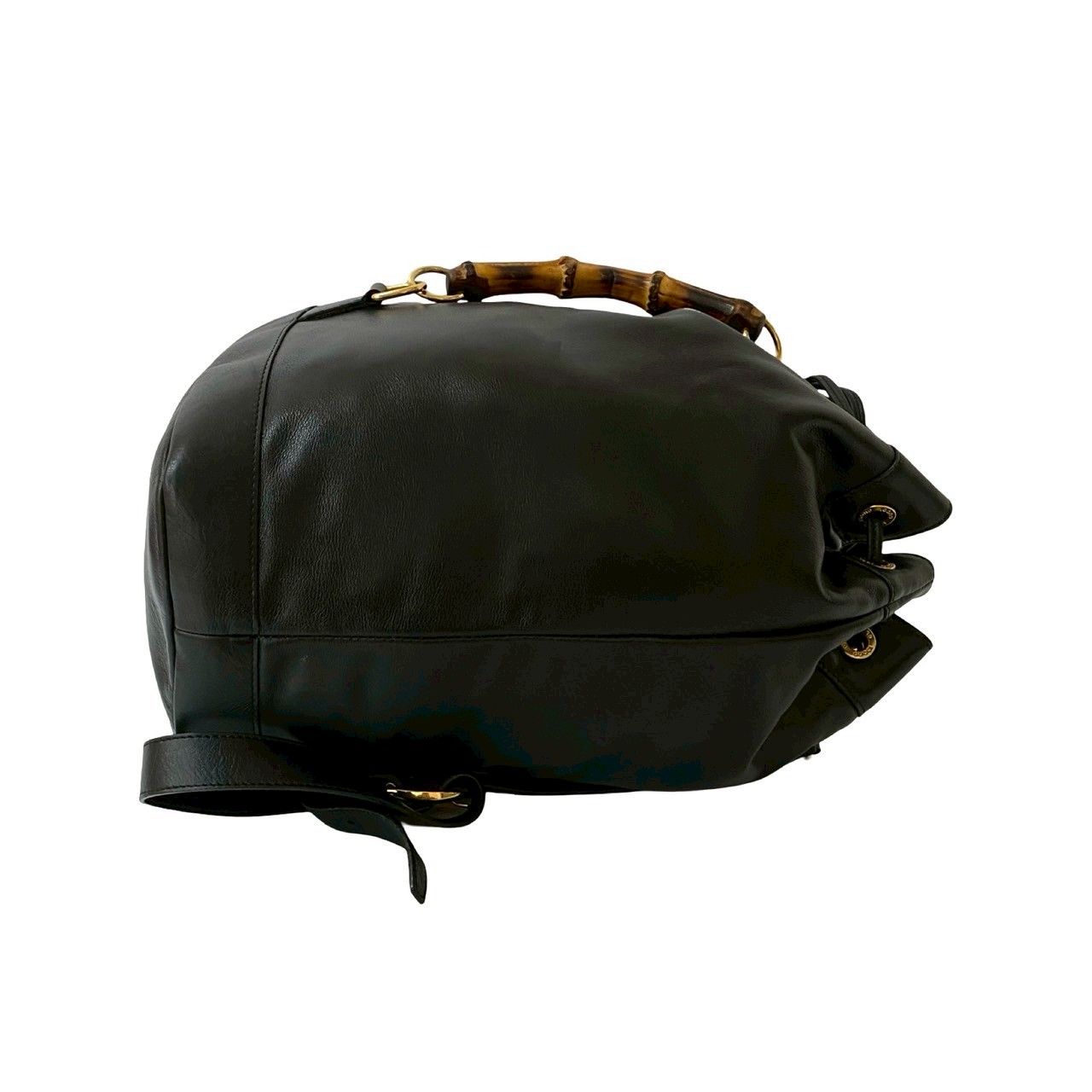 【希少・美品】old gucci バンブー リュック 黒 レザー 極 美品 GUCCI グッチ オールドグッチ ヴィンテージ バンブー