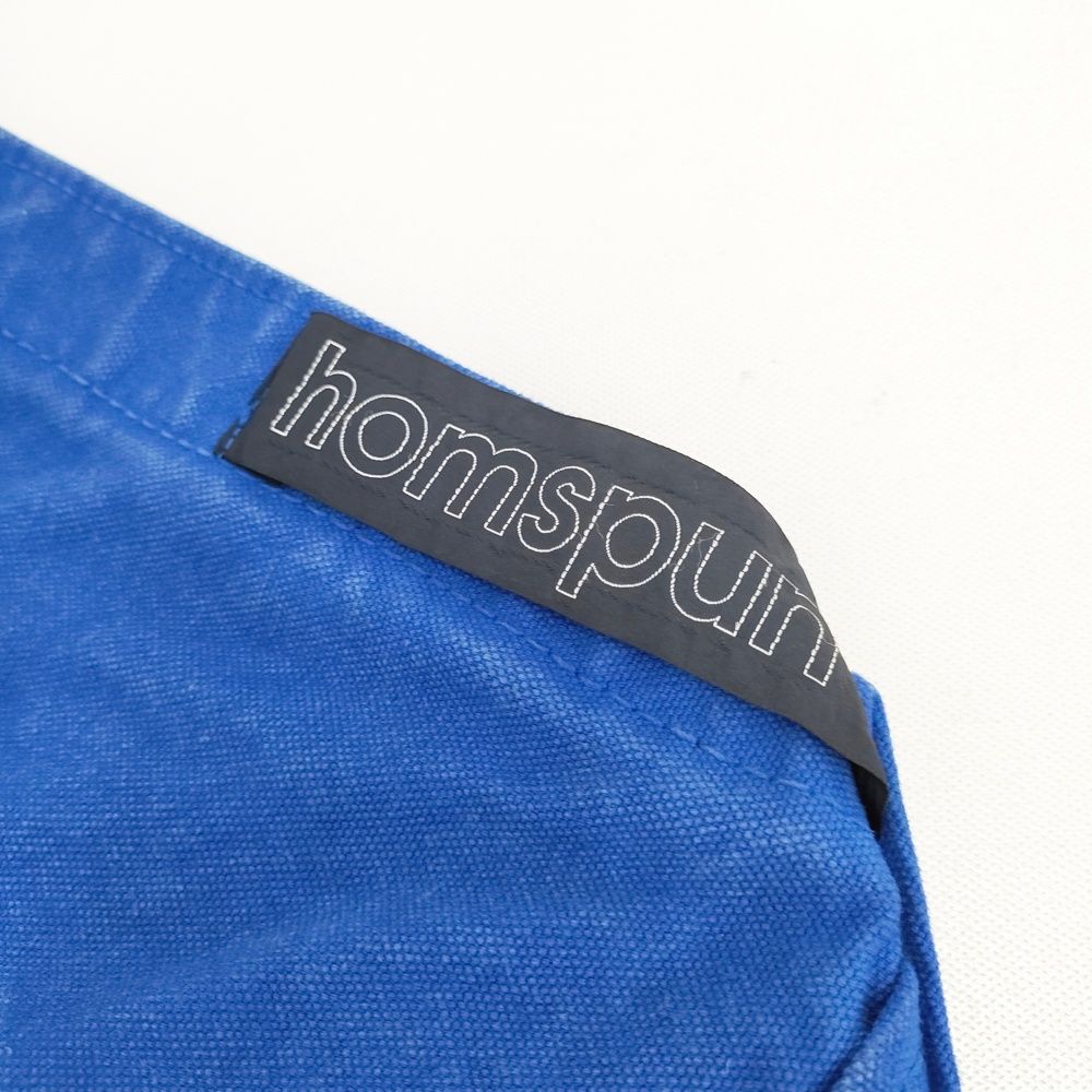 homespun ホームスパン　2ウェイ homspun 2WAY 製品染め トートバッグ ブルー レディース ホーム