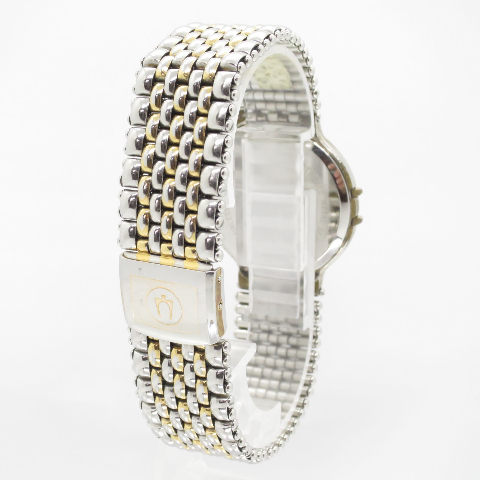 電池交換】ブローバ メンズ腕時計 コンビ ゴールド デイト