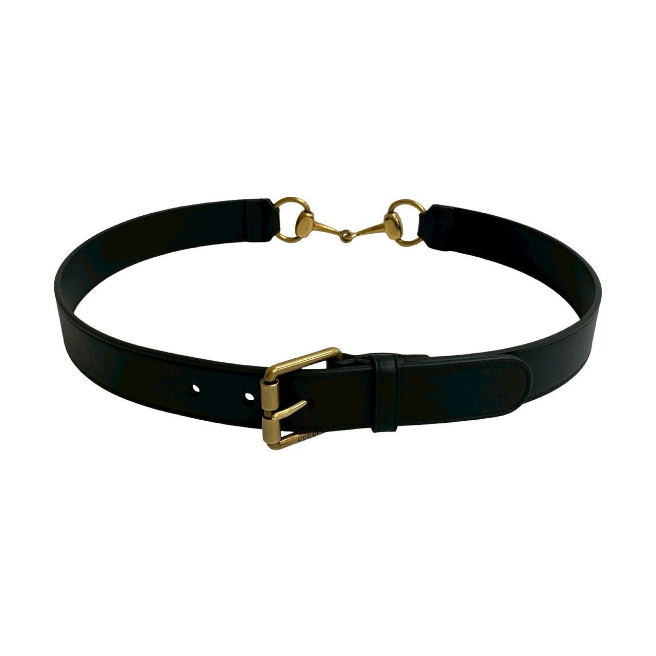 GUCCI グッチ ホースビット トップ スリム レ ベルト ブラック 希少 未使用保管品 希少品 箱 袋付き GUCCI グッチ ホースビット ロゴ