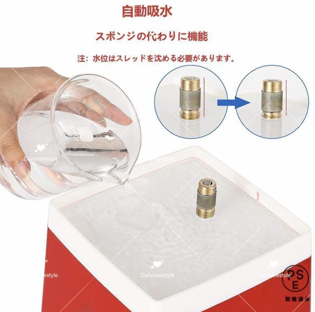 工業用ミニ自動水セラミックガラスグラインダーマシンポータブルDIYデスクトップ研削米国プラグ110Vガラス 大理石