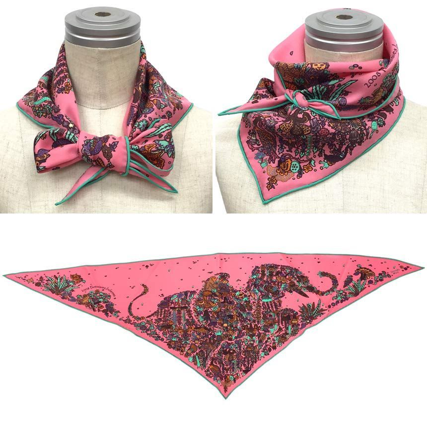 未使用、HERMES シルクスカーフ 農業デザイン 未使用級 HERMES エルメス シルク100% スカーフ カレ90 CHEVAUX