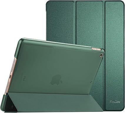 ProCase iPad 9/8/7 ケース (2021 2020 2019) 半透明バックカバー スマートカバー 軽量 三つ折りスタンド iPad 10.2