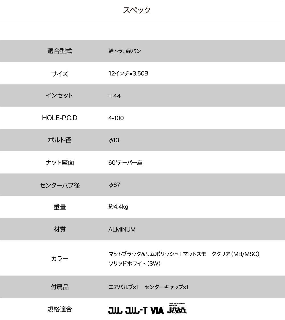 UNIONRIM TX 12×3.5J 44 100 4H MB MSC 軽トラ 軽バン FFCRYSTALESIA_COM