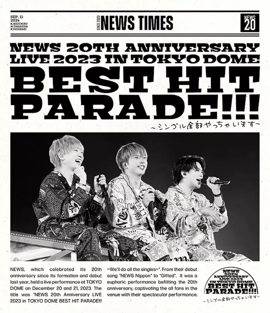 NEWS 20th Anniversary LIVE 2023 in TOKYO DOME BEST HIT