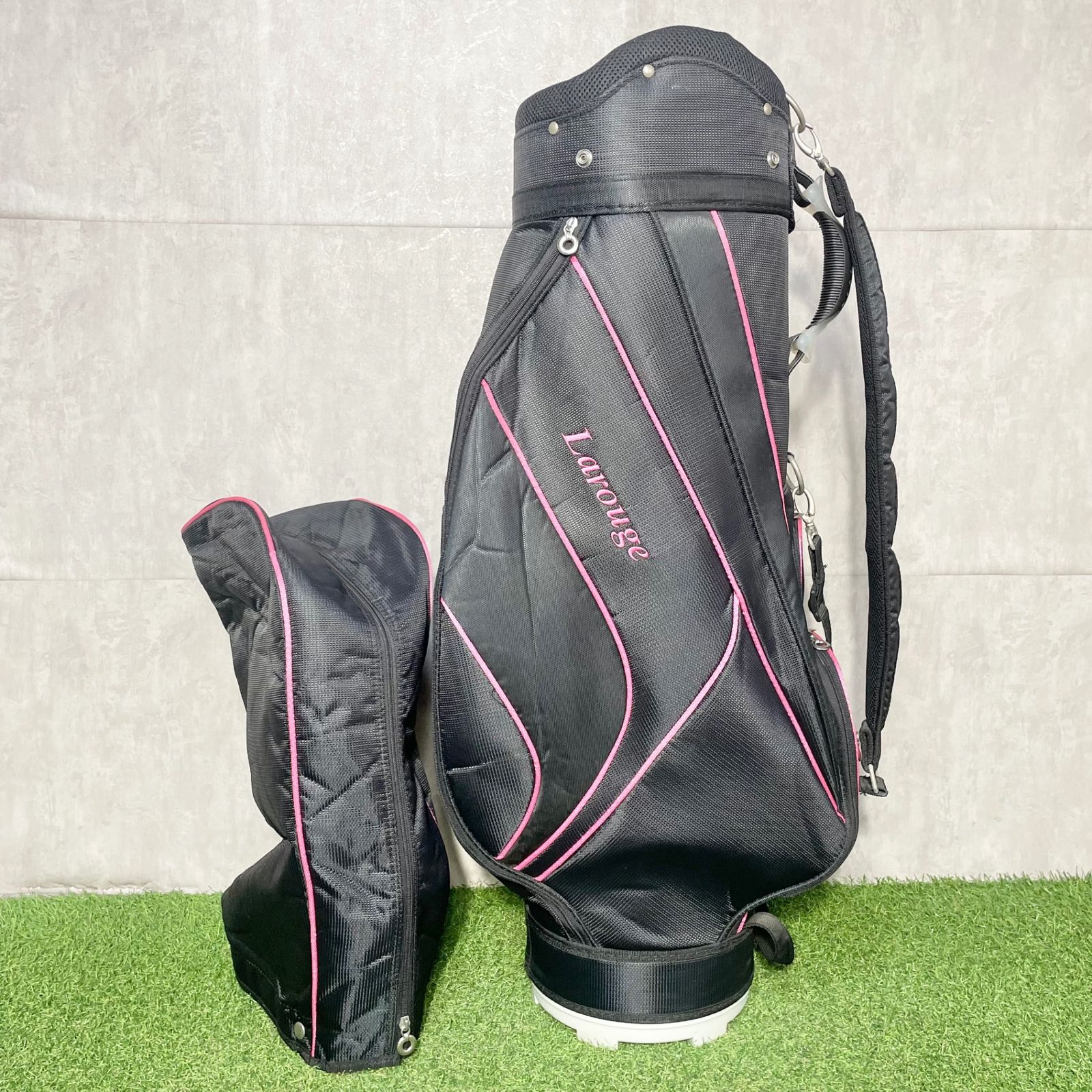 Larouge ラルージュ　 キャディバッグ　ゴルフバッグ　9インチ Larouge キャディバッグ ゴルフバッグ レディース ブラック ラルージュ