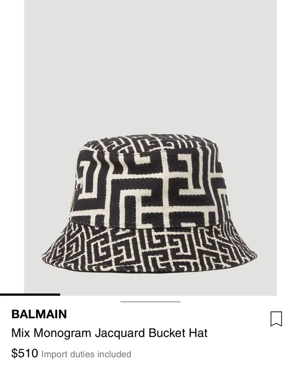 BALMAIN バルマン ブラック バケットハット