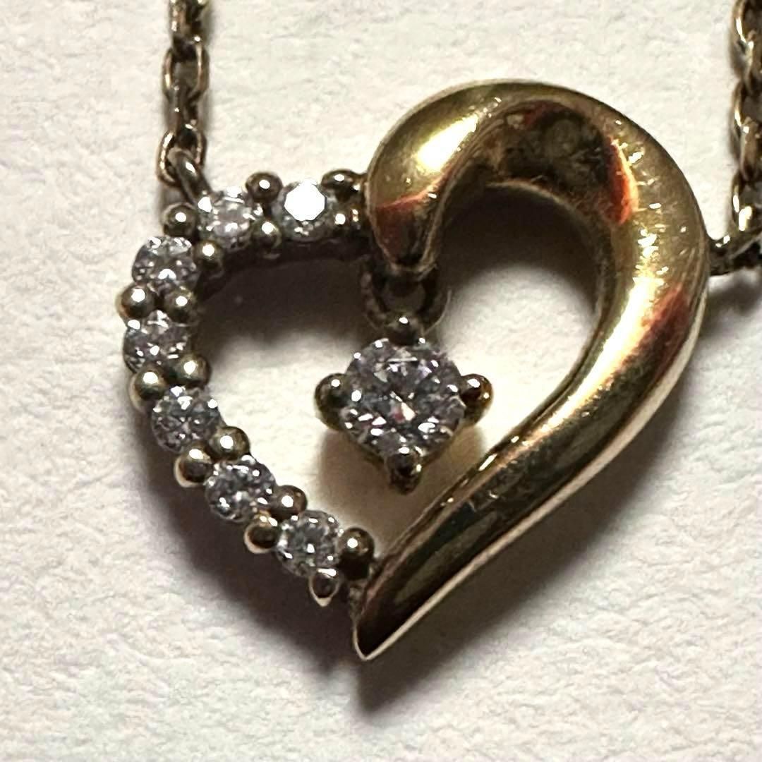 カナルヨンドシー Canal4℃ ネックレス ハート ゴールド 透明石