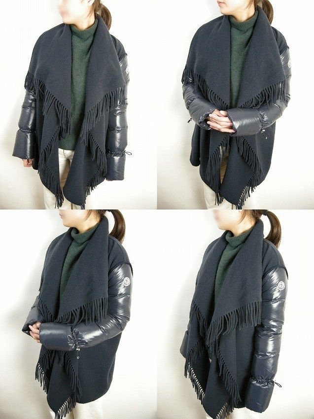 サイズS□新品□モンクレール MANTELLA フリンジストール付き