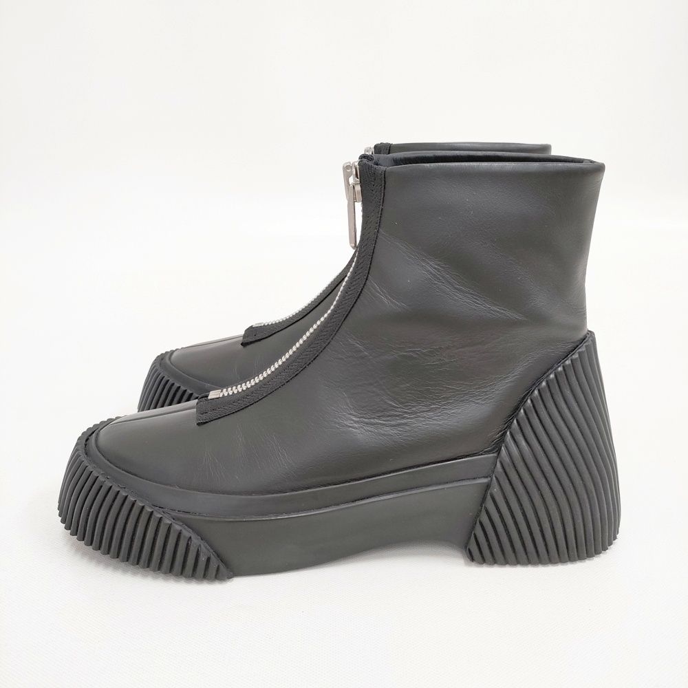 3.1 phillip lim LELA VULCANIZED BOOT W ZIP サイズ37 ブーツ ブラック レディース スリーワンフィリップリム 5-0911G◎