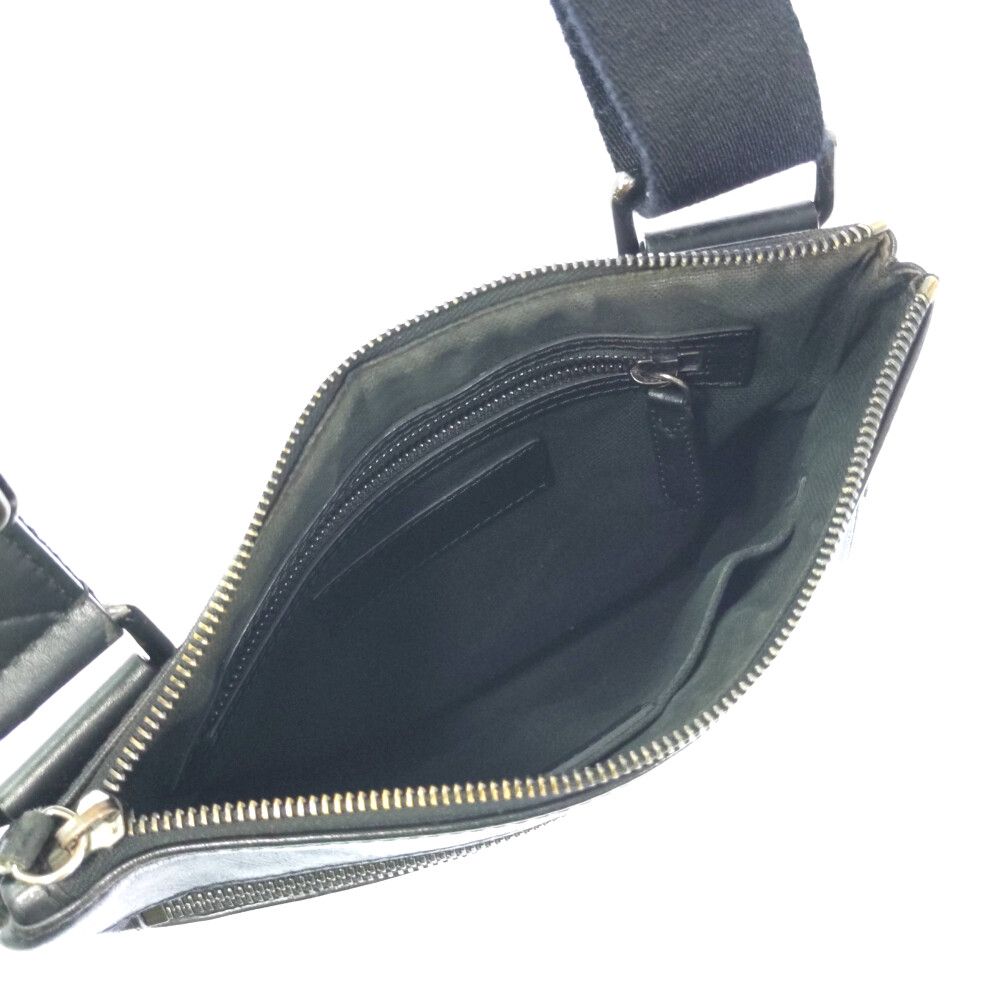 BURBERRY/バーバリー チェック PVC×レザー 斜めがけ ショルダーバッグ