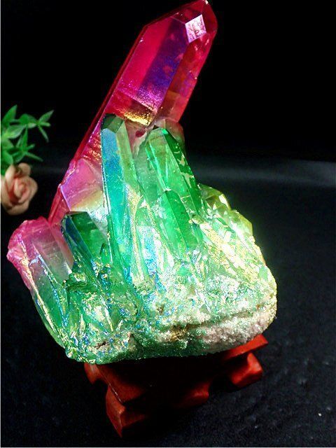 超綺麗アーカンソー産レインボーオーラクラスターB79U3/93U63D - メルカリ