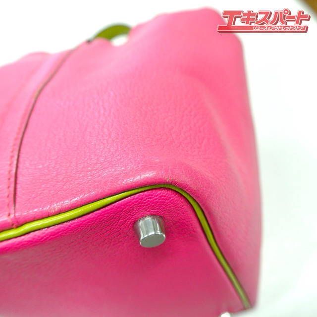 HERMES エルメス ピコタン PM バイカラー ローズショッキング×アニス