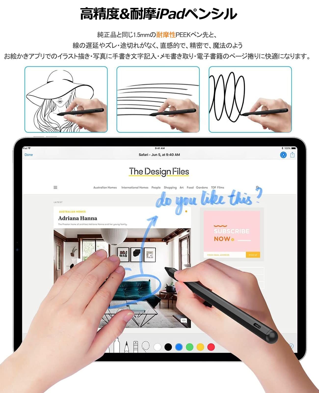 Runbod タッチペン ipad ペン Air アップル mini アイパッド